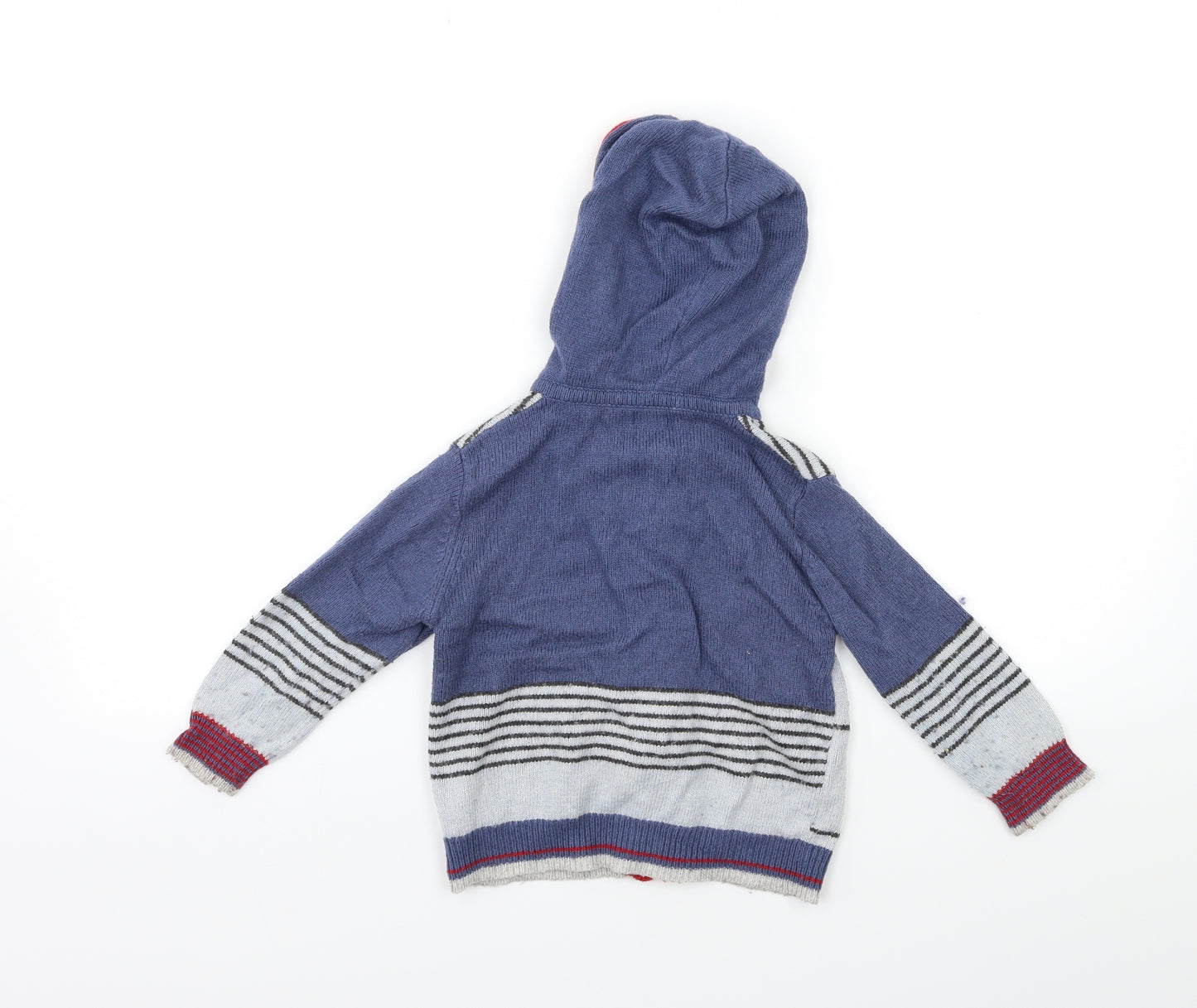 Monsoon Boys Blue  Knit Cardigan Jumper Size 2-3 Years