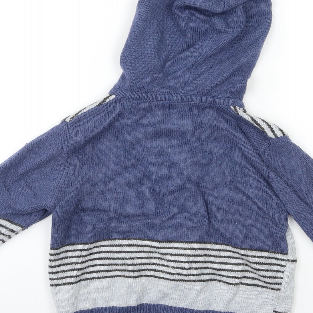 Monsoon Boys Blue  Knit Cardigan Jumper Size 2-3 Years