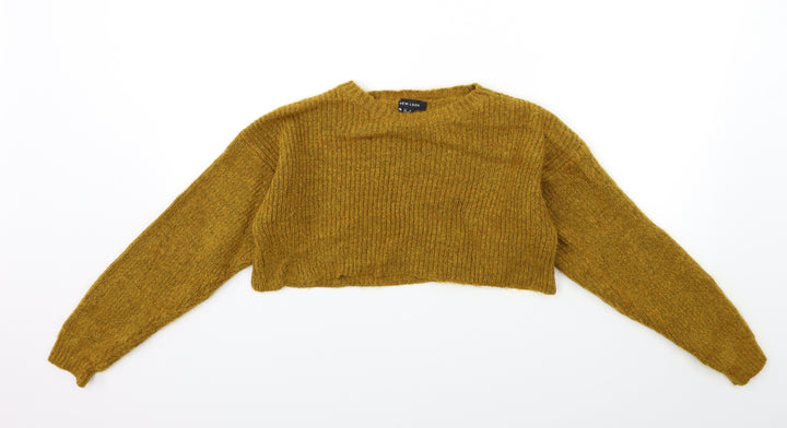 New Look Womens Brown Knit Pullover Jumper Size M
