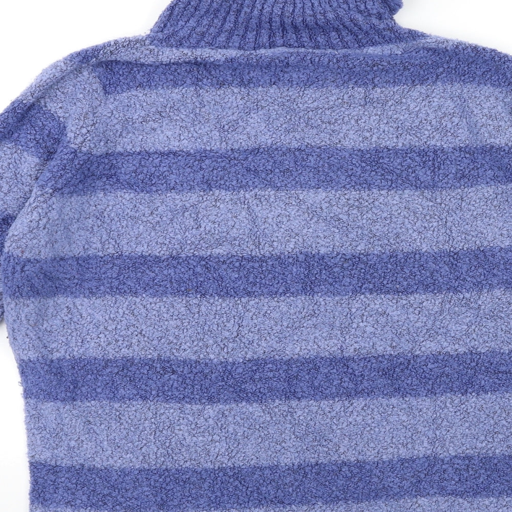 EWM Womens Blue Striped Knit Pullover Jumper Size 18