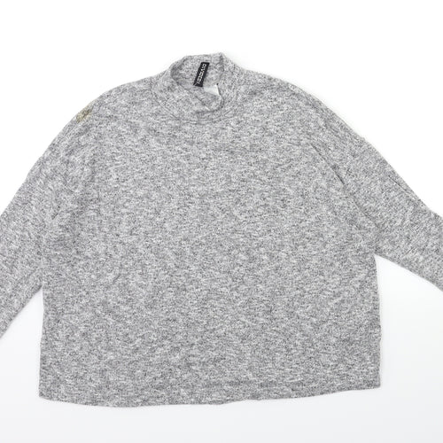 H&M Womens Grey  Knit Pullover Jumper Size S