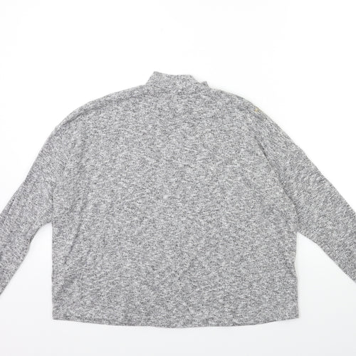 H&M Womens Grey  Knit Pullover Jumper Size S