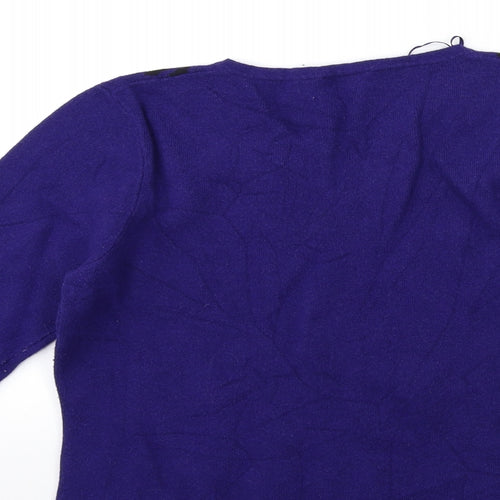 CC Petite Womens Purple  Knit Pullover Jumper Size M