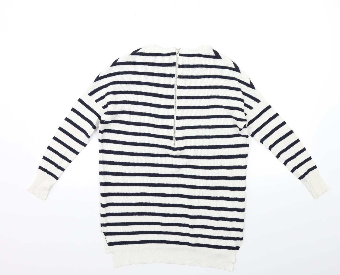 Atmosphere Womens White Striped Knit Pullover Jumper Size 8