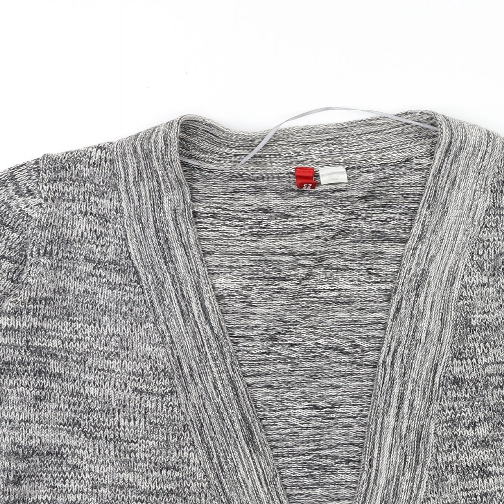 H&M Womens Grey  Knit Cardigan Jumper Size 10