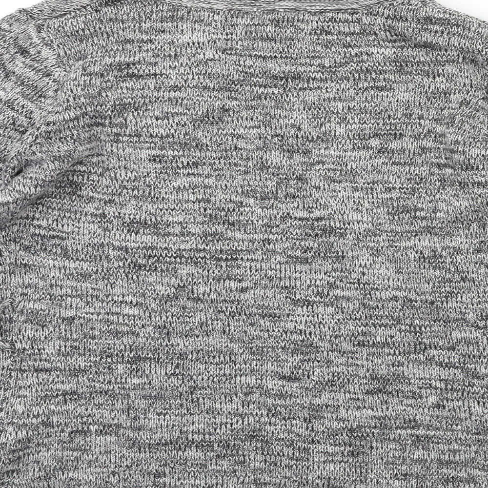 H&M Womens Grey  Knit Cardigan Jumper Size 10