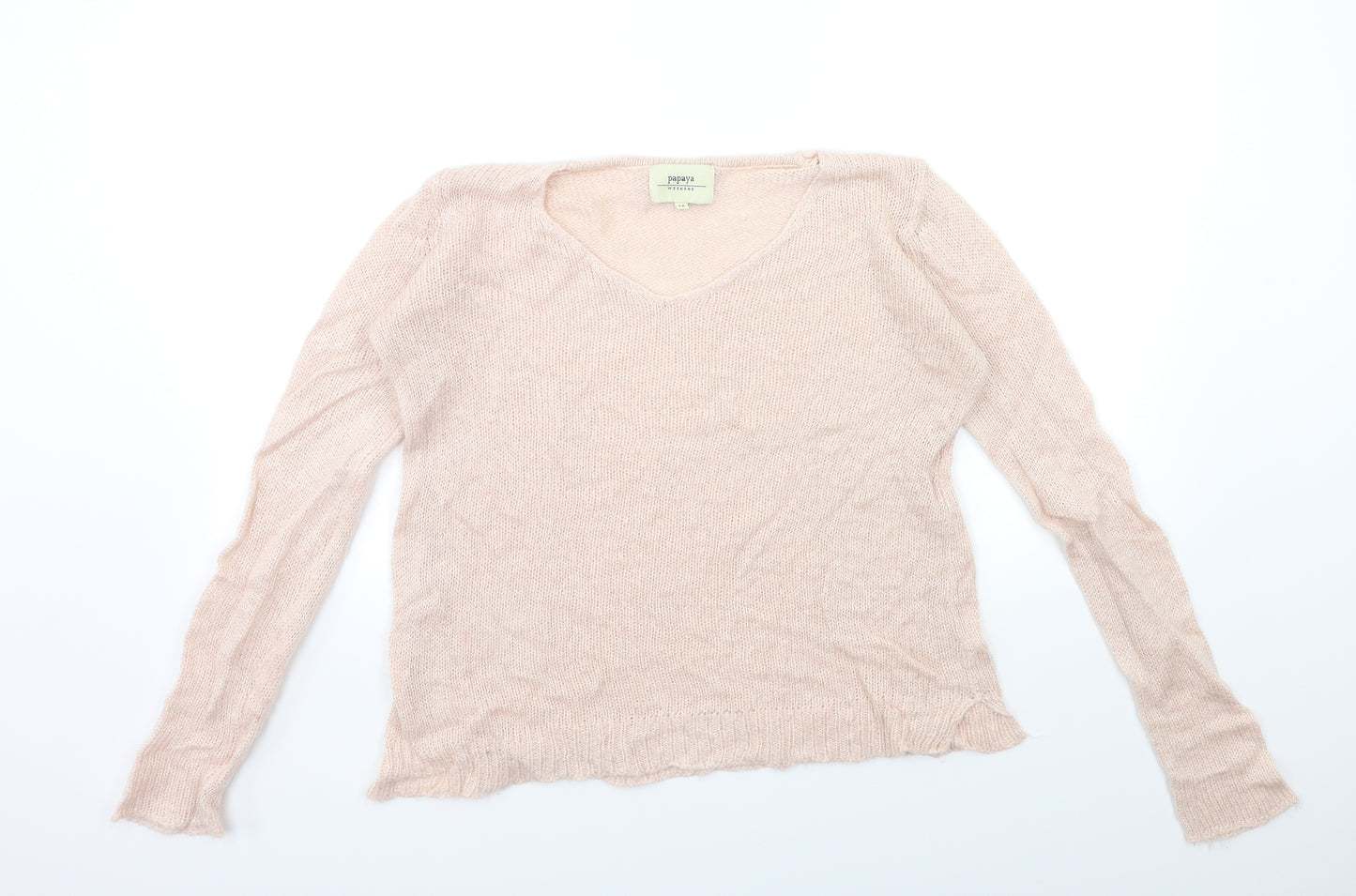 Papaya Womens Pink  Knit Pullover Jumper Size M