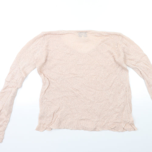 Papaya Womens Pink  Knit Pullover Jumper Size M
