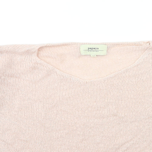 Papaya Womens Pink  Knit Pullover Jumper Size M