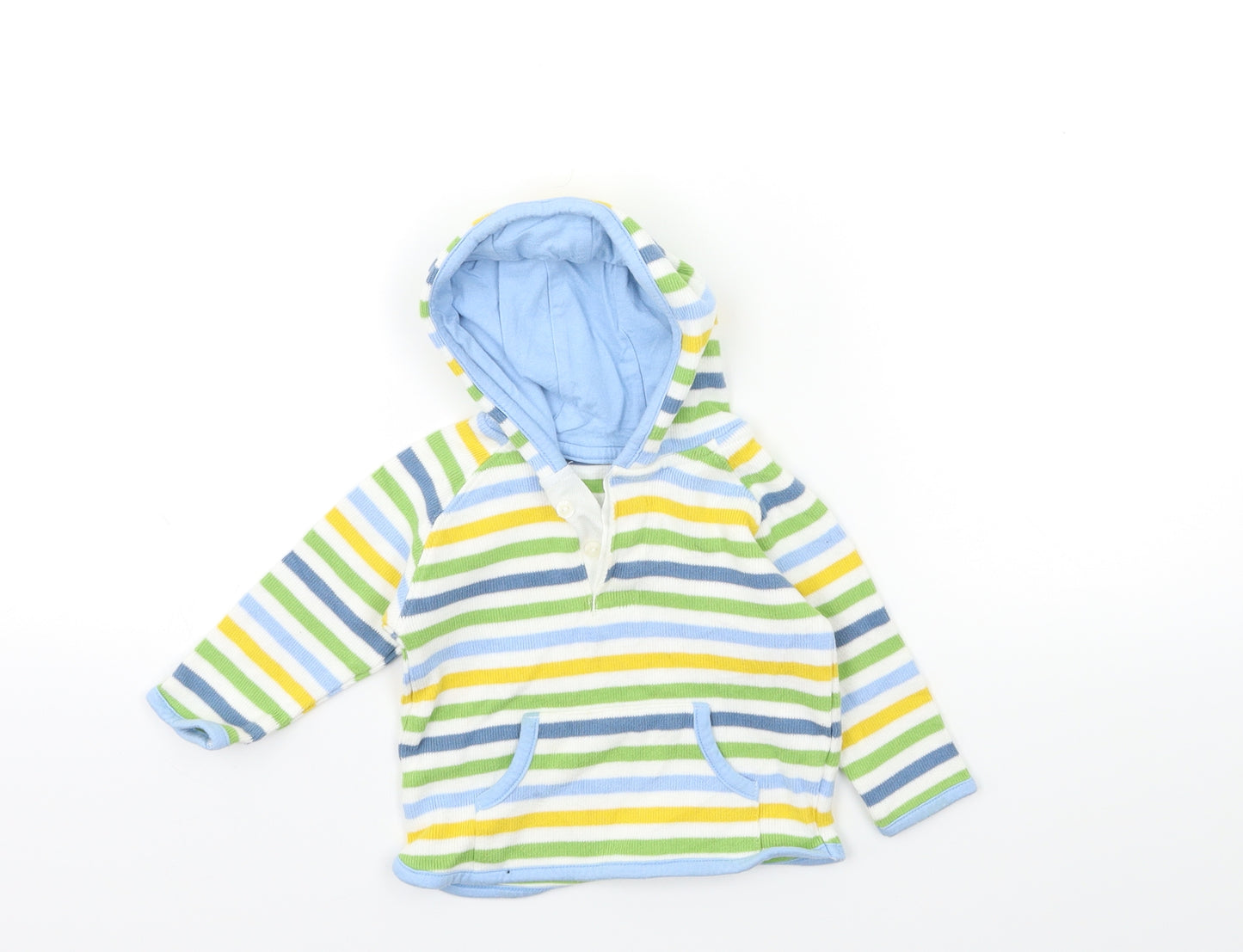 Marks and Spencer Baby Green Striped  Pullover Jumper Size 6-9 Months