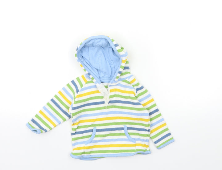 Marks and Spencer Baby Green Striped  Pullover Jumper Size 6-9 Months