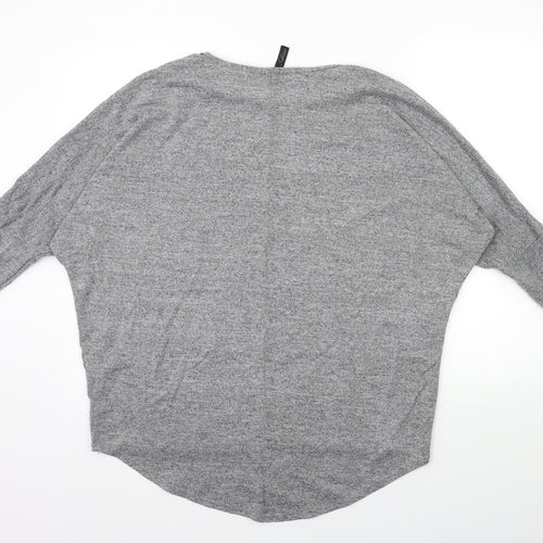 influence Womens Grey  Knit Pullover Jumper Size M