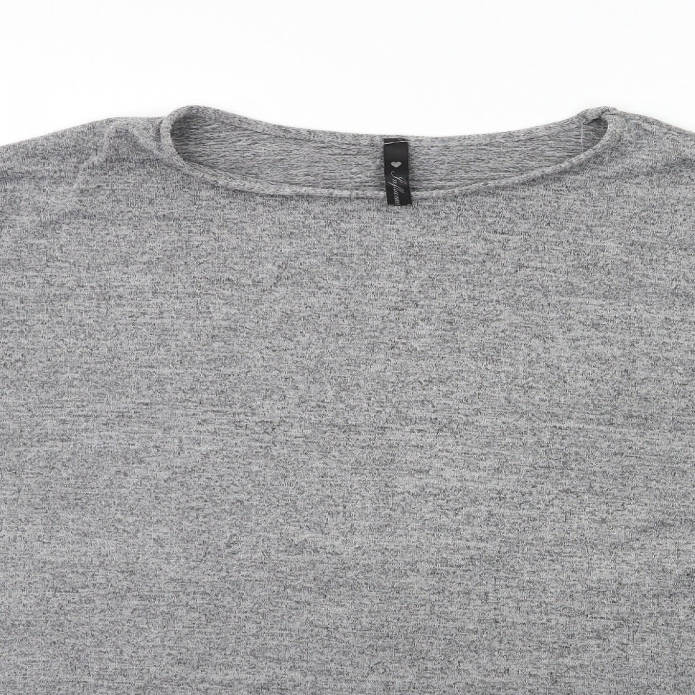 influence Womens Grey  Knit Pullover Jumper Size M