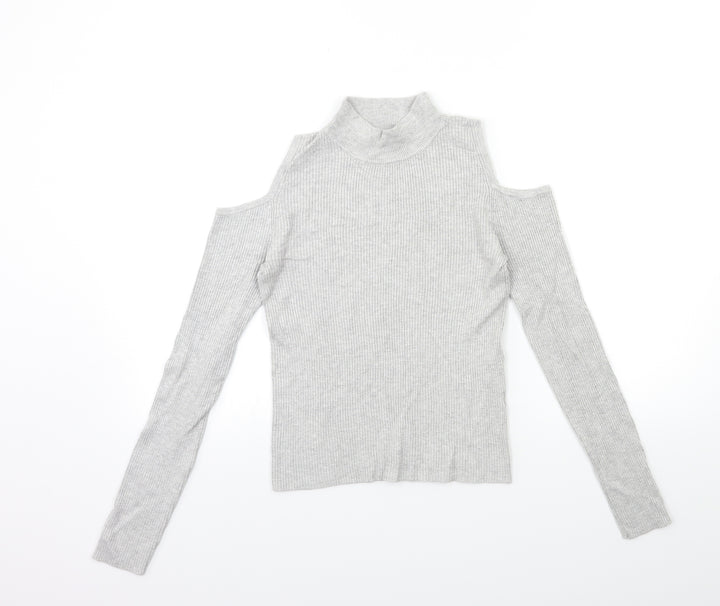 Atmosphere Womens Grey   Pullover Jumper Size 10  - Open Shoulder