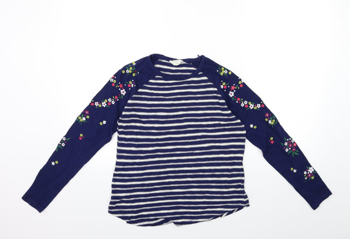 FALMER  Womens Blue Striped Knit Pullover Jumper Size 8