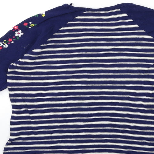 FALMER  Womens Blue Striped Knit Pullover Jumper Size 8