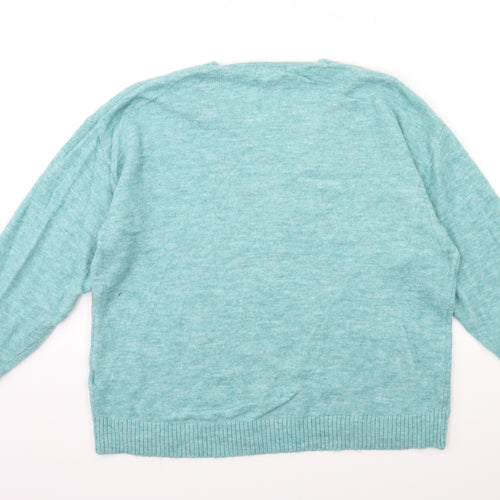H&M Womens Blue  Knit Pullover Jumper Size S