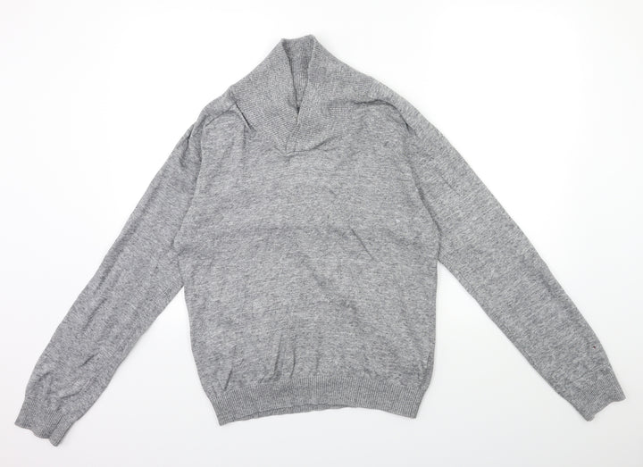 seppala Mens Grey  Knit Pullover Jumper Size M