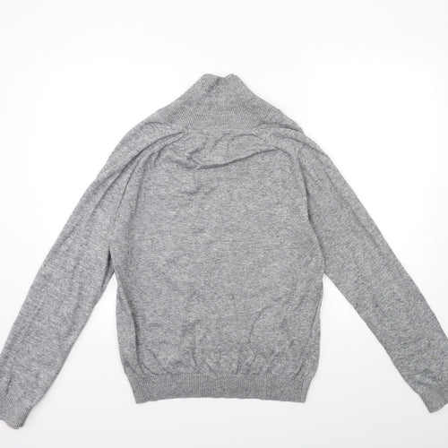 seppala Mens Grey  Knit Pullover Jumper Size M