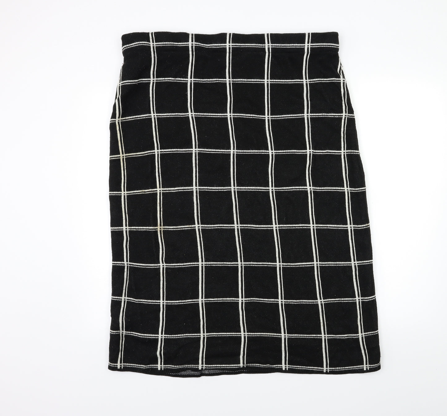 Primark Womens Black Check Knit Straight & Pencil Skirt Size 18