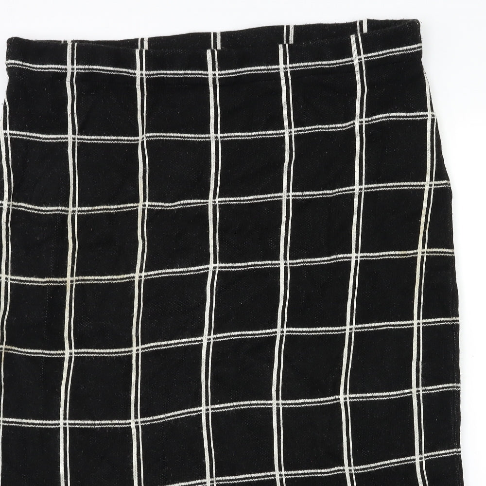 Primark Womens Black Check Knit Straight & Pencil Skirt Size 18