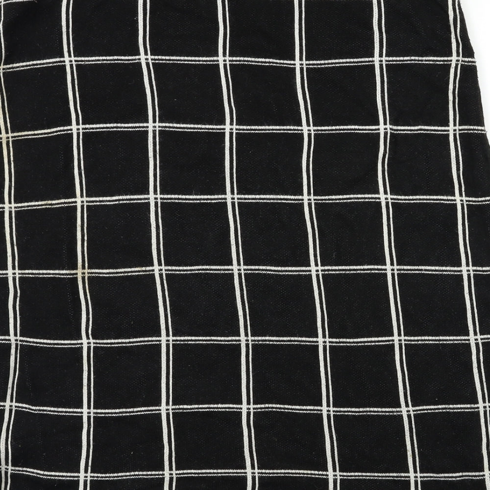 Primark Womens Black Check Knit Straight & Pencil Skirt Size 18