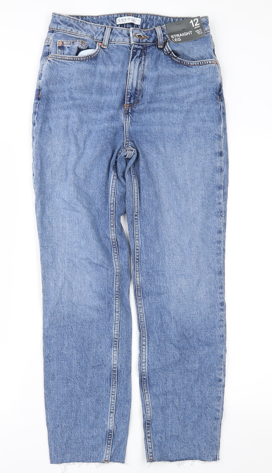 Denim Co Womens Blue   Straight Jeans Size 12 L25 in