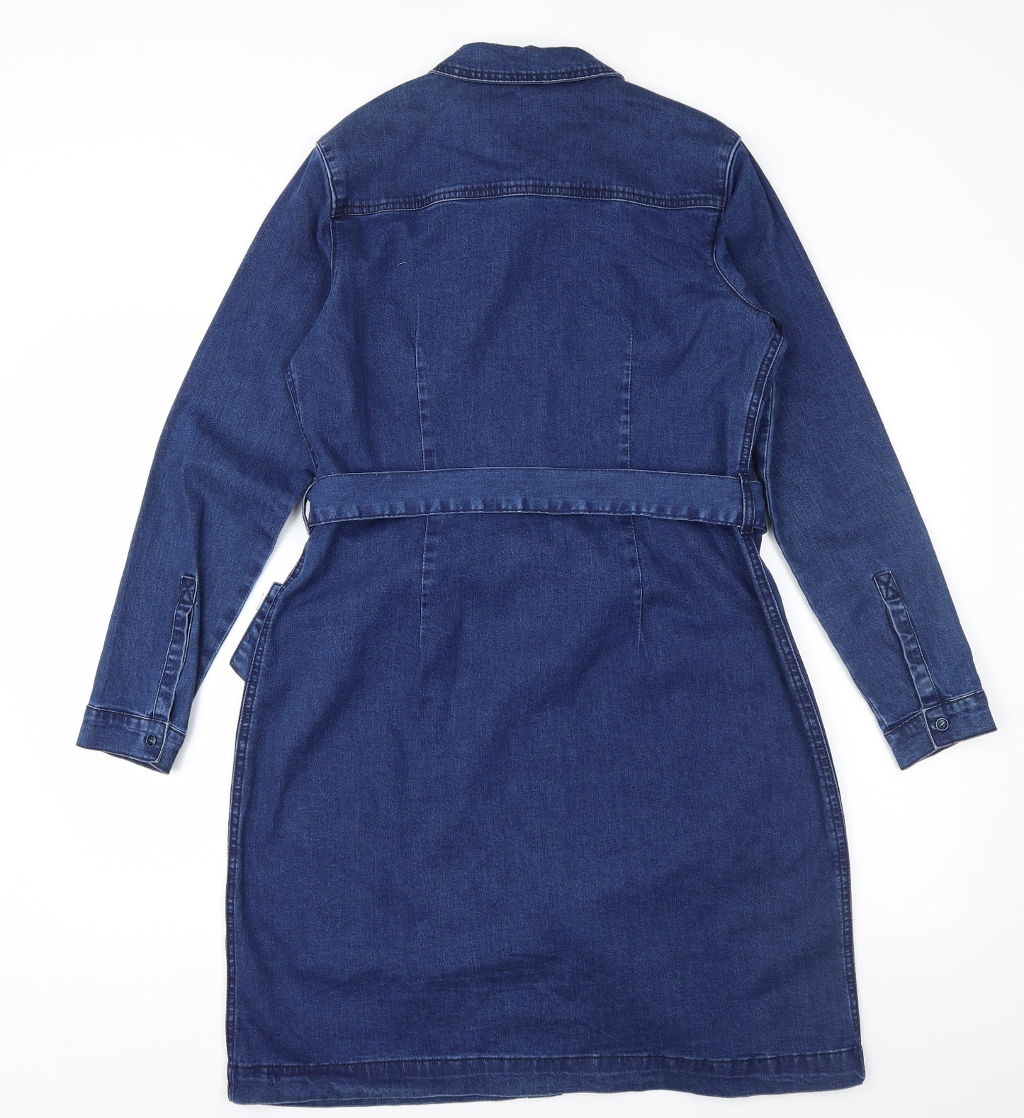 Matalan Womens Blue  Denim Shirt Dress  Size 12