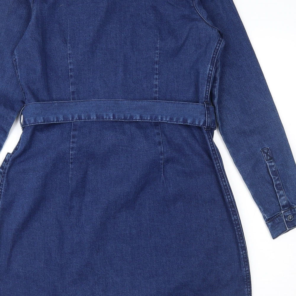 Matalan Womens Blue  Denim Shirt Dress  Size 12