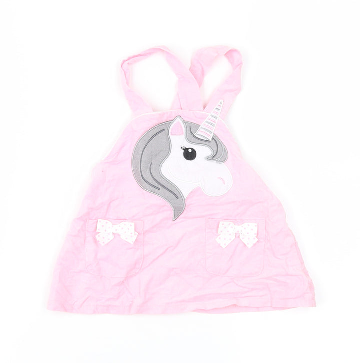Youngland Girls Pink Corduroy Pinafore/Dungaree Dress Size 12 Months