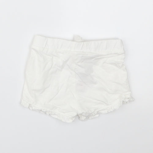 F&F Girls White   Cropped Trousers Size 12-18 Months
