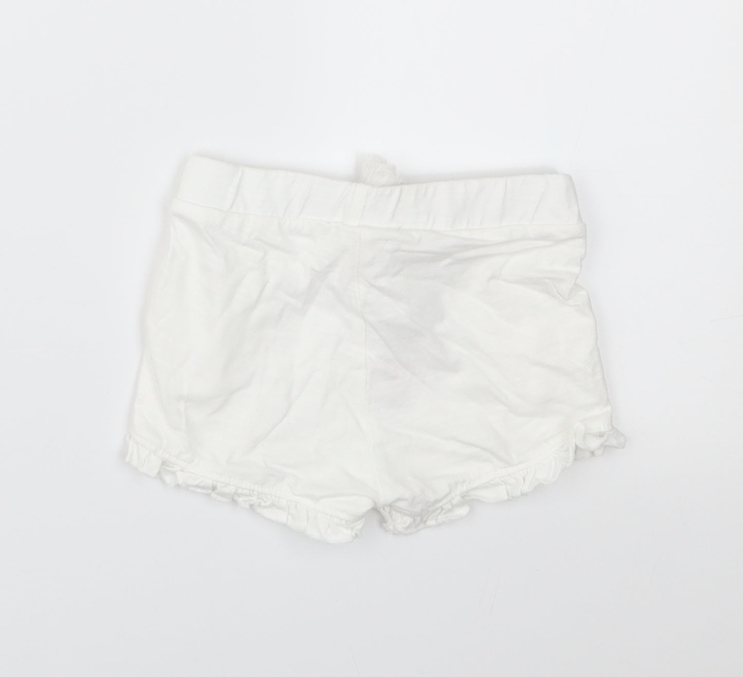 F&F Girls White   Cropped Trousers Size 12-18 Months