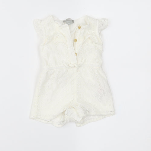 Primark Girls White  Lace Shorts One-Piece Size 3-6 Months