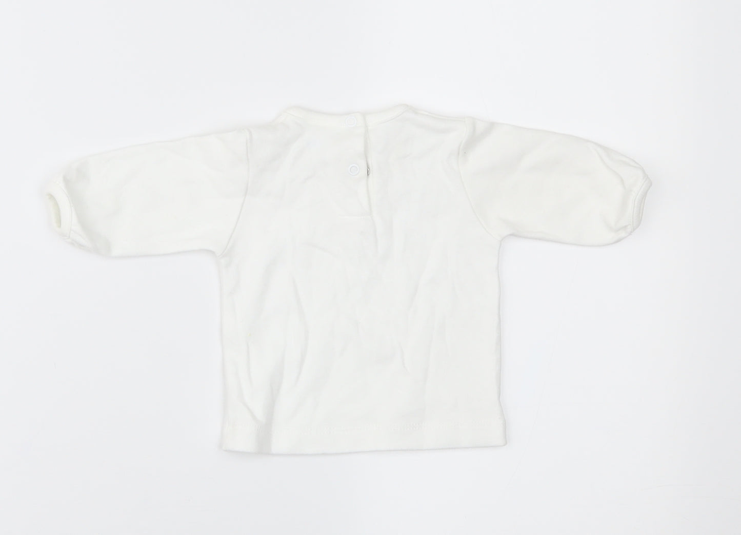 Jandelion Baby White   Basic T-Shirt Size 0-3 Months
