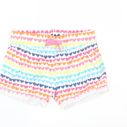 F&F Girls Multicoloured Geometric  Cropped Trousers Size 3-6 Months