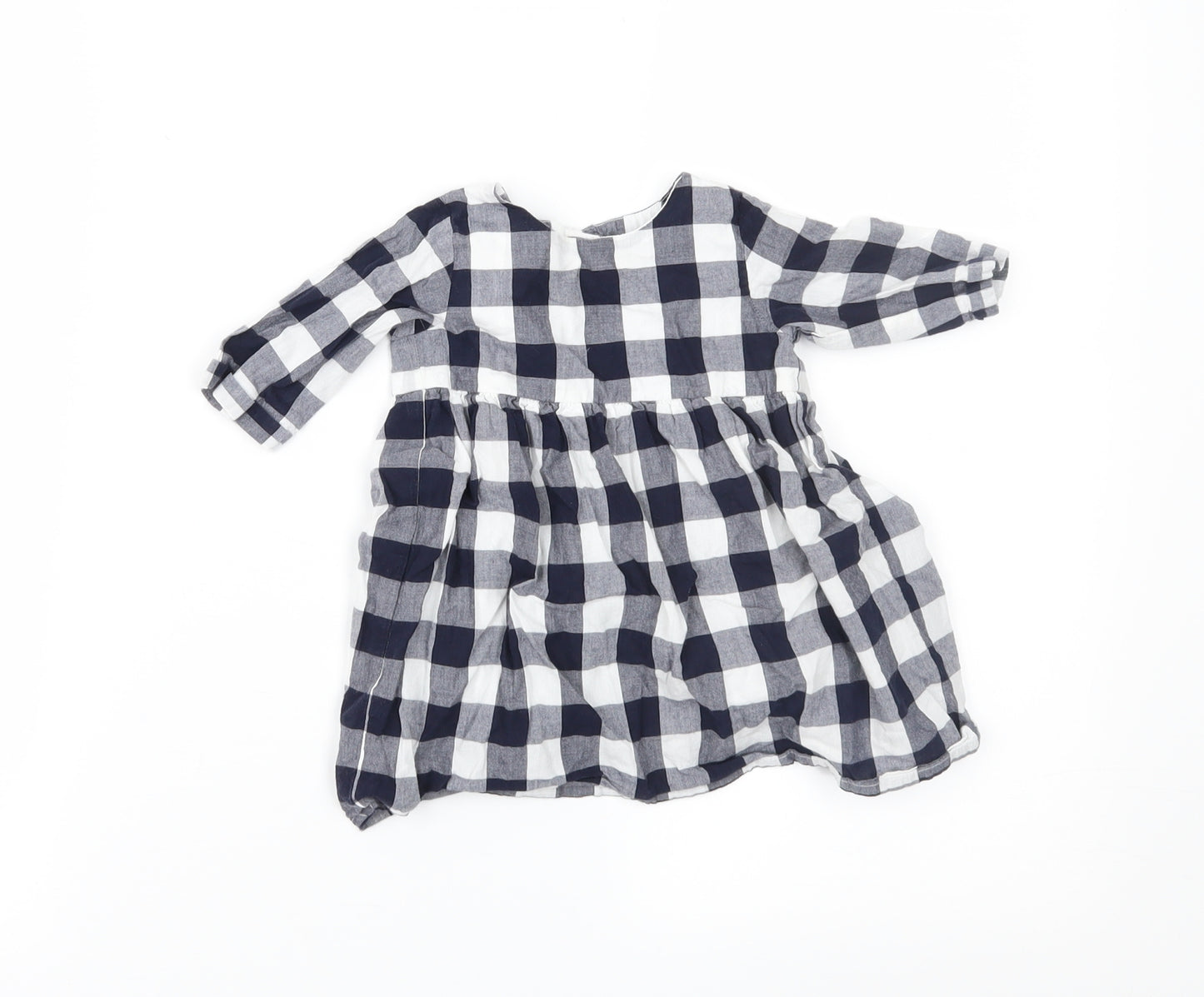 Marks and Spencer Girls Black Check  Fit & Flare  Size 3-6 Months