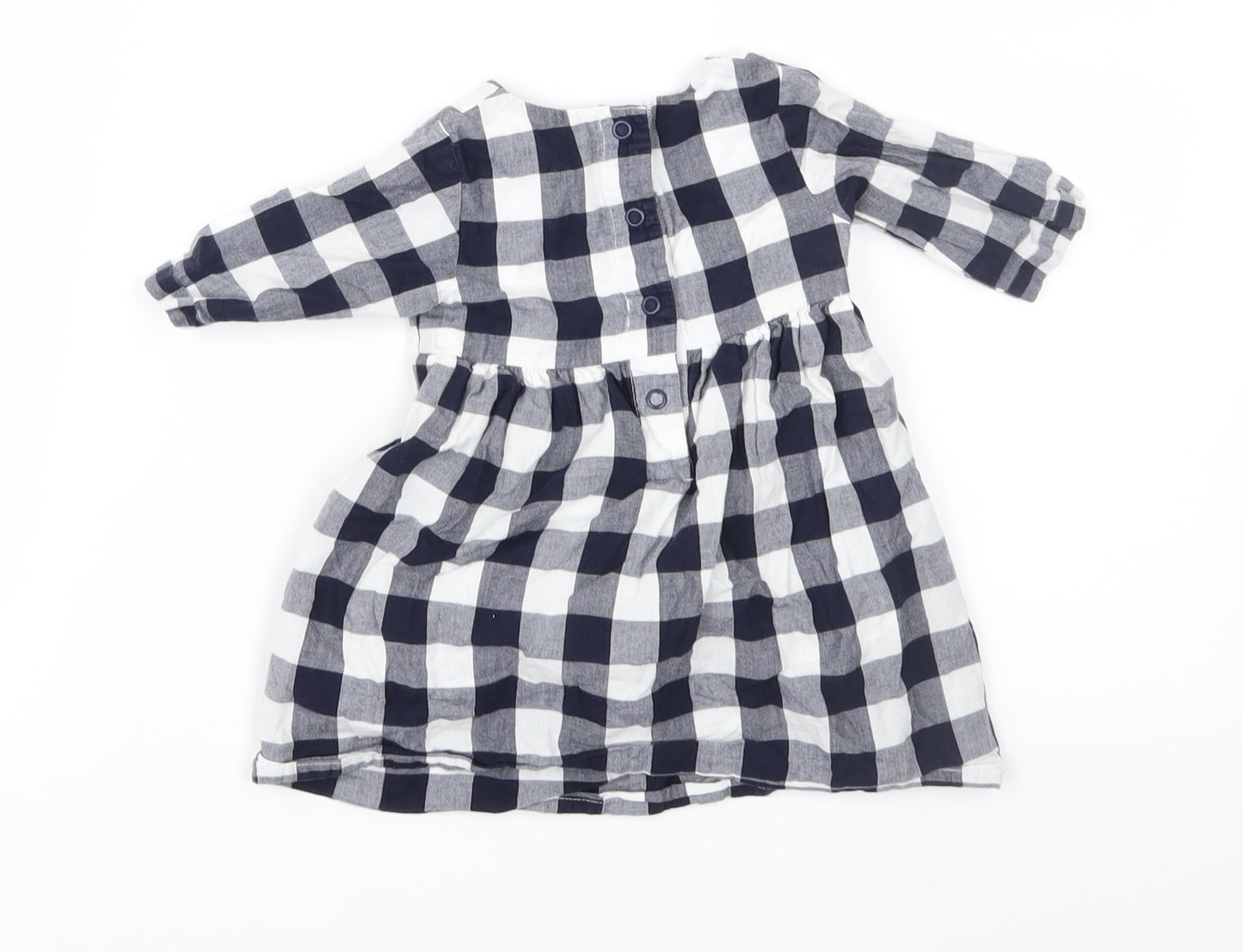 Marks and Spencer Girls Black Check  Fit & Flare  Size 3-6 Months