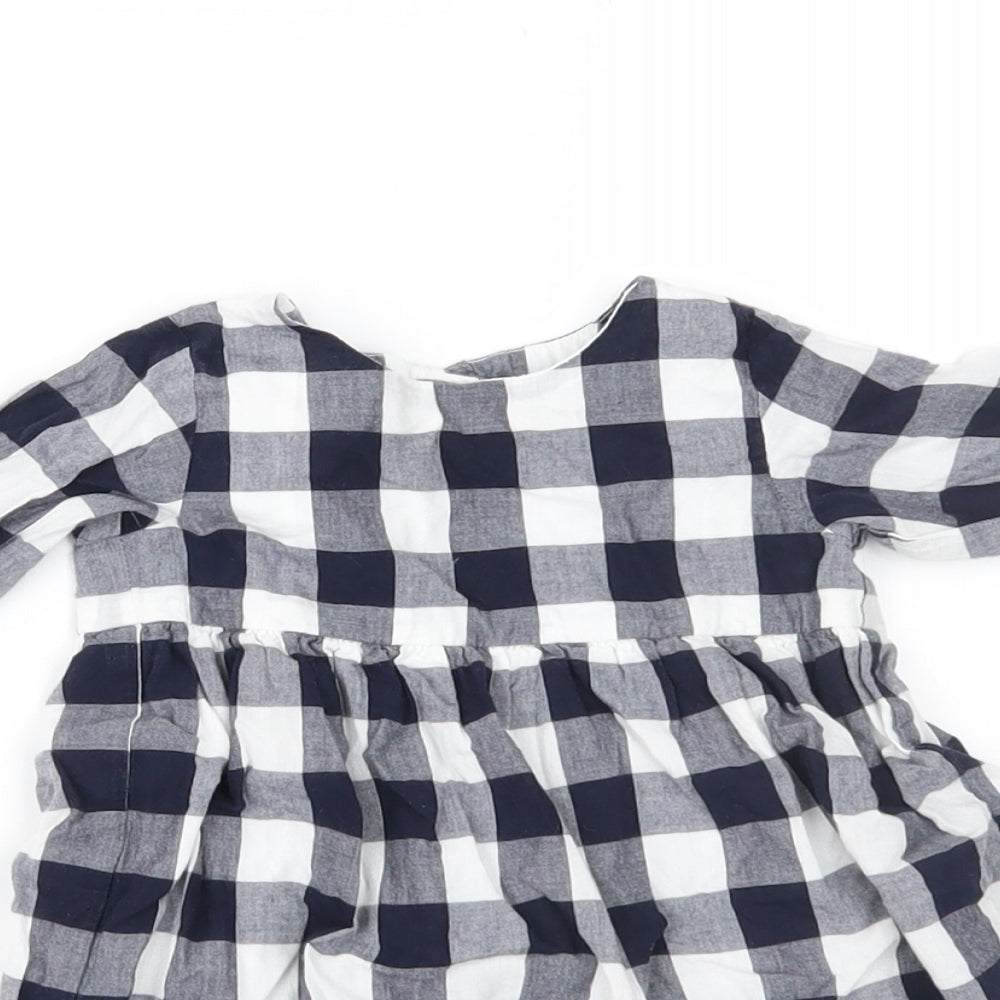 Marks and Spencer Girls Black Check  Fit & Flare  Size 3-6 Months