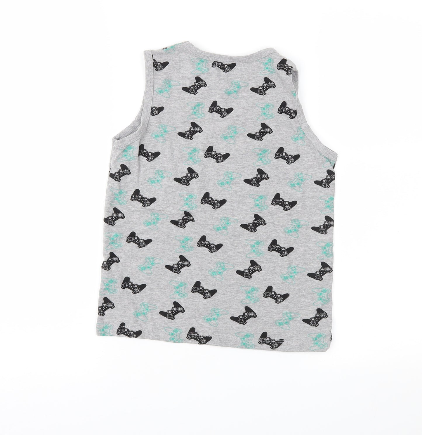 Pep&Co Boys Grey Geometric  Basic Tank Size 9-10 Years