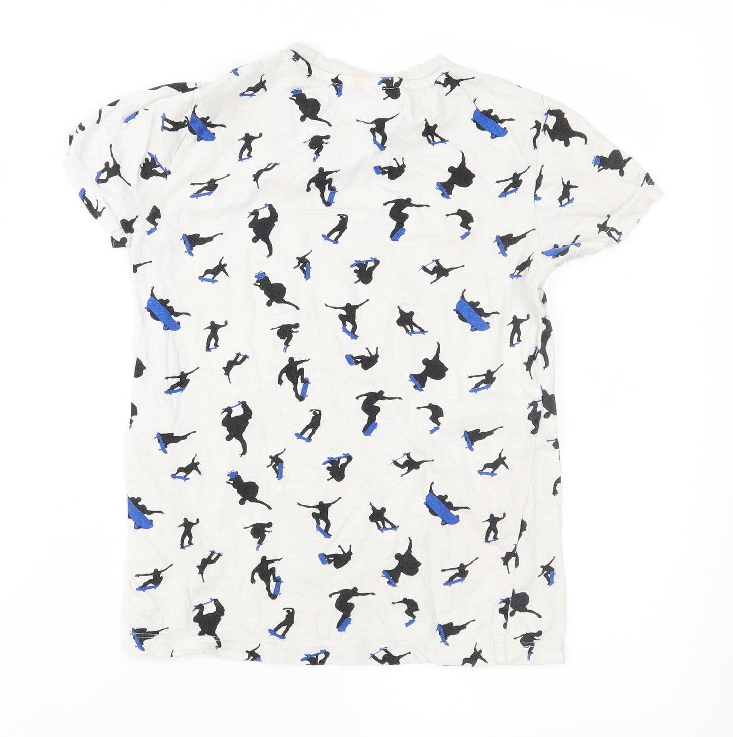 Pep&Co Boys Grey Geometric  Basic T-Shirt Size 10-11 Years