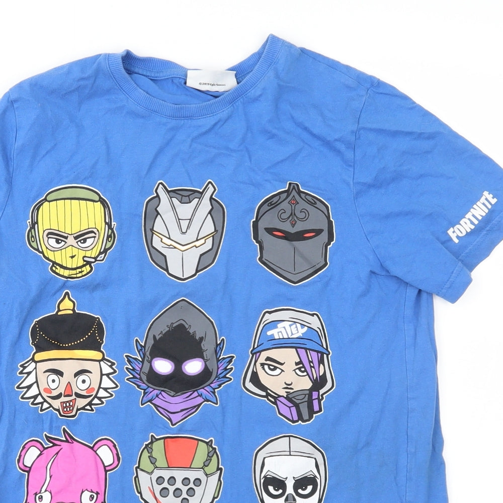 Fortnite Boys Blue   Basic T-Shirt Size 12-13 Years