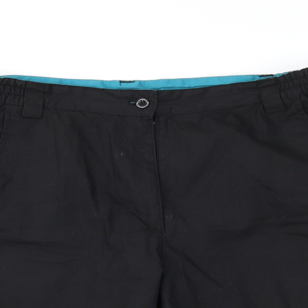 Mountain Warehouse Womens Black   Chino Shorts Size 14