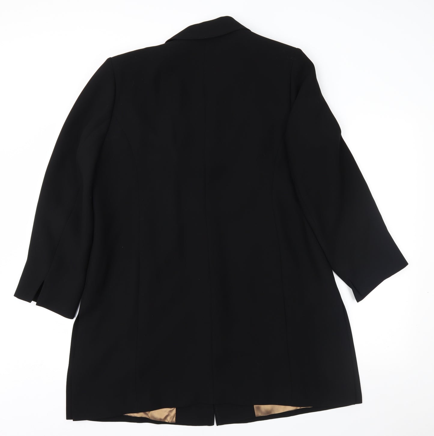 Ann Harvey Womens Black   Overcoat Coat Size 16