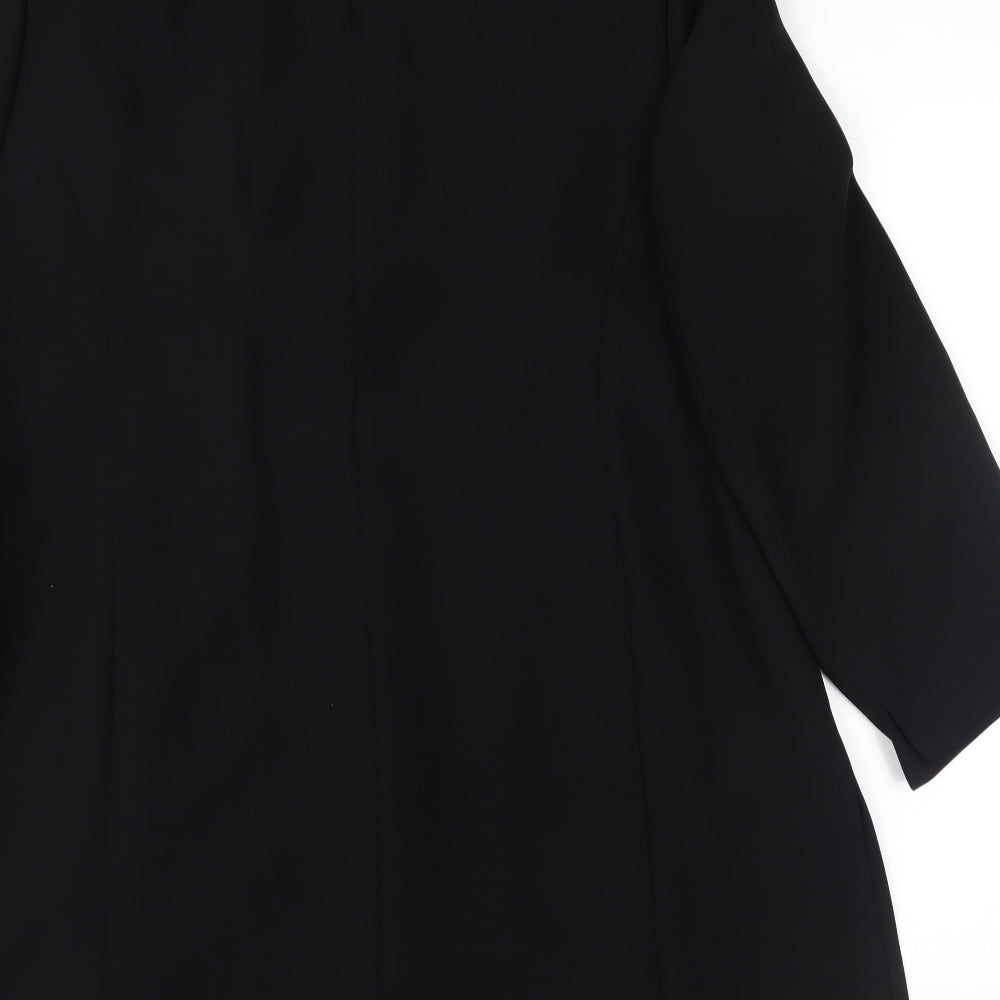 Ann Harvey Womens Black   Overcoat Coat Size 16
