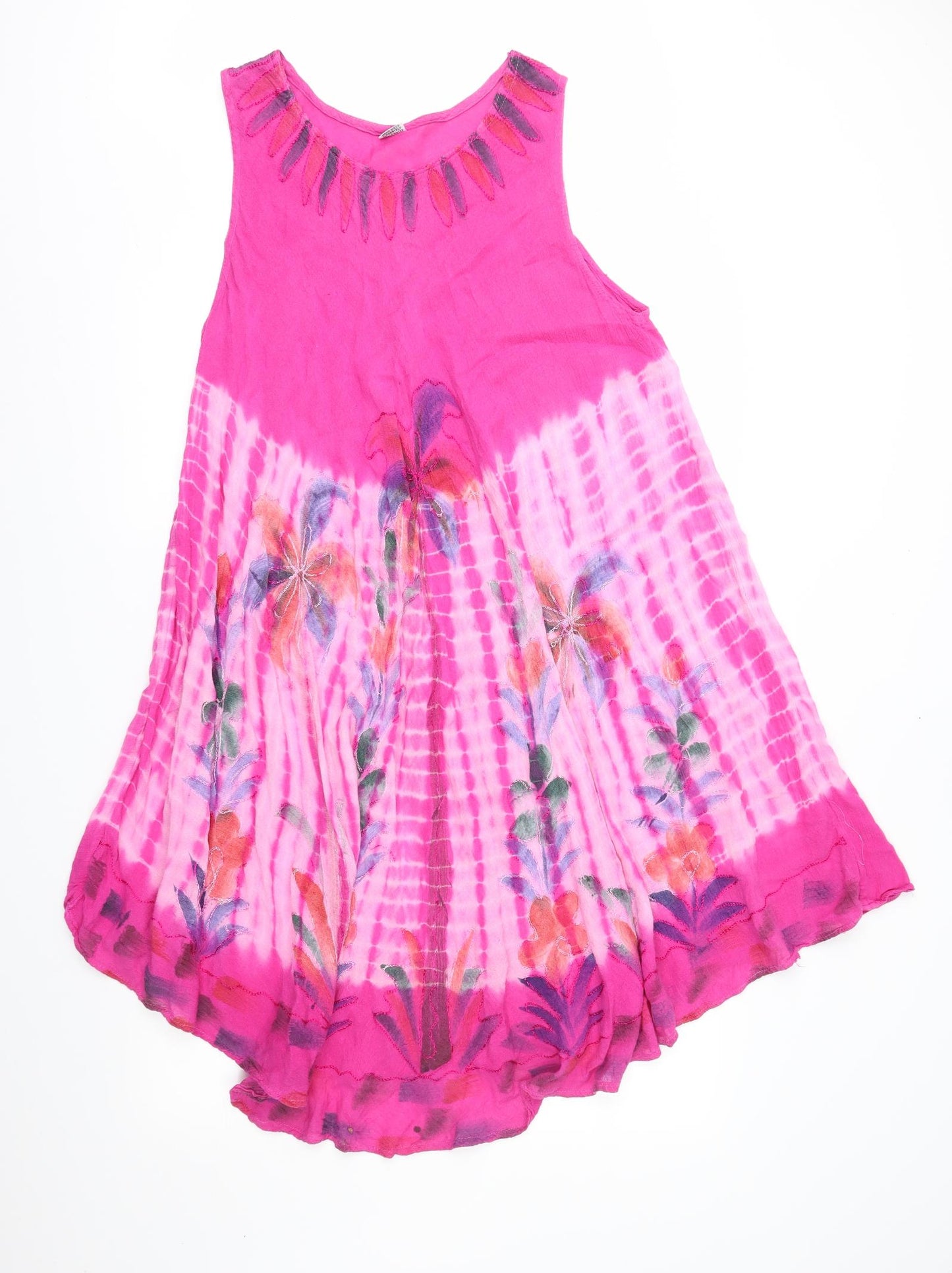 Preworn Womens Pink Tie Dye  A-Line  One Size