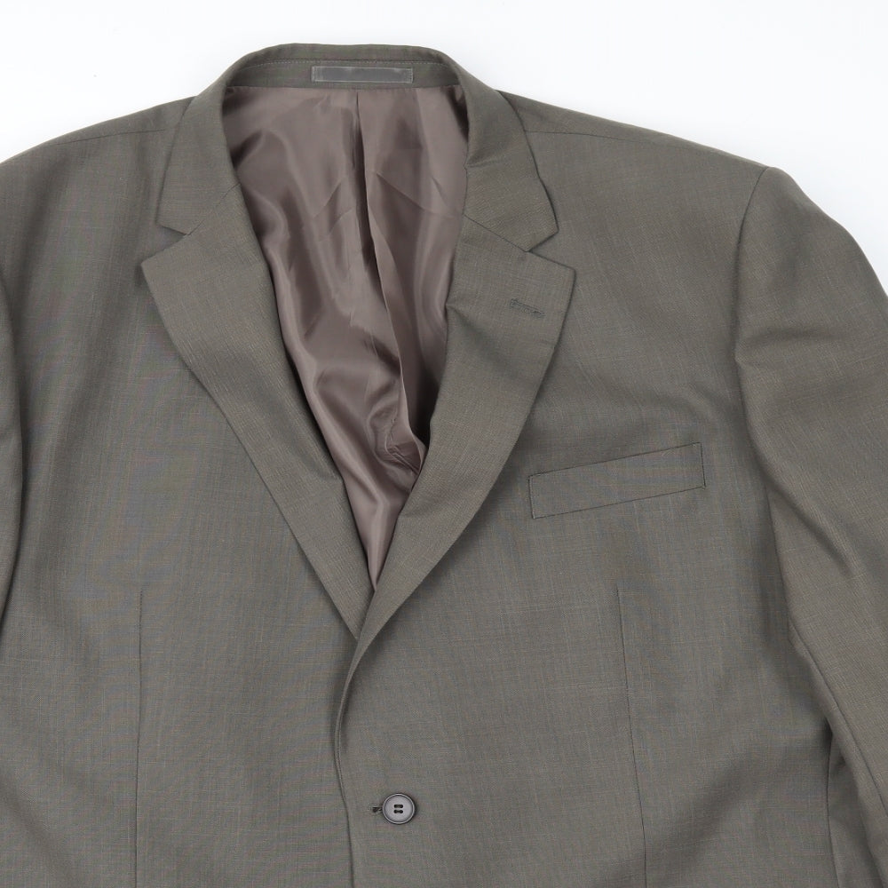 F&F Mens Brown  Rayon Jacket Suit Jacket Size 48