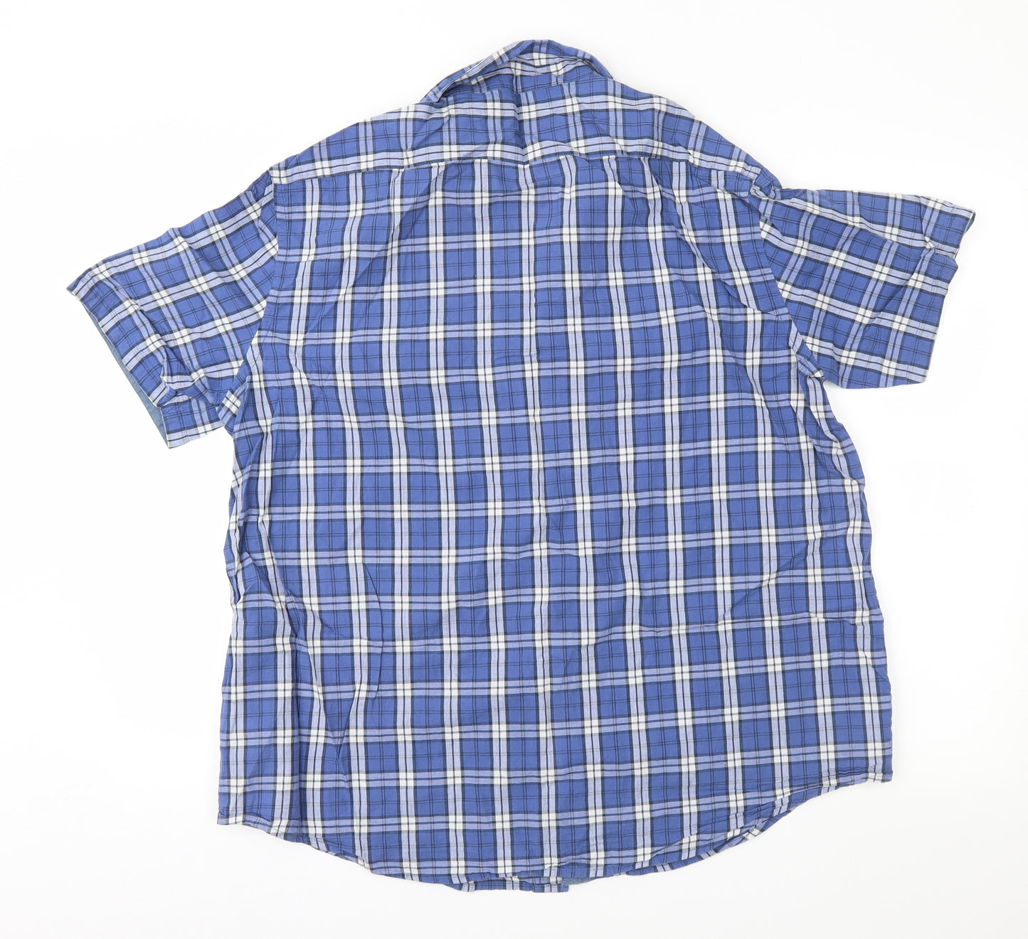 TU Mens Blue Check   Button-Up Size XL