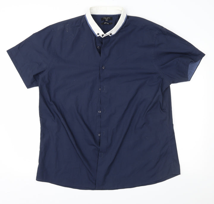 New Look Mens Blue    Button-Up Size XL