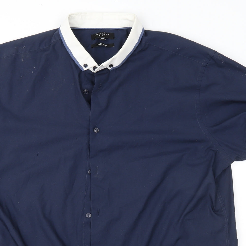 New Look Mens Blue    Button-Up Size XL