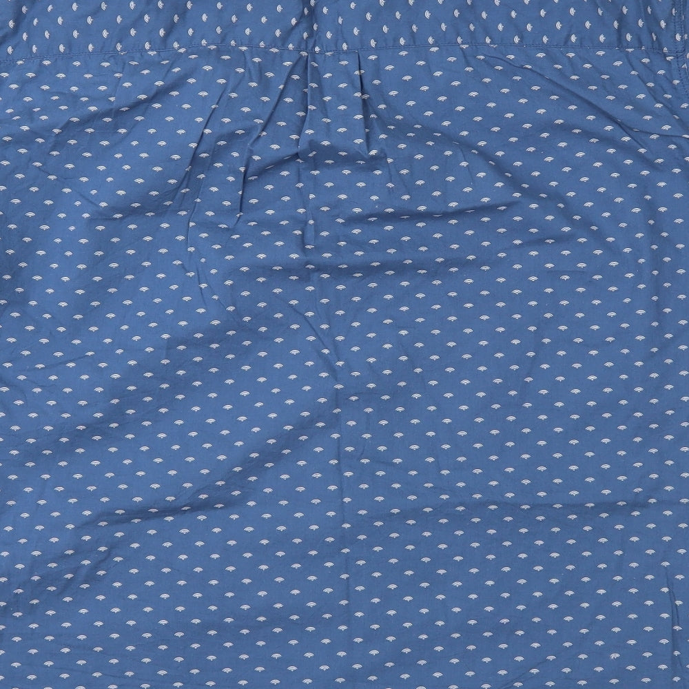 Easy Mens Blue Geometric   Button-Up Size 3XL